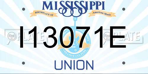 I13071E Mississippi License Plate