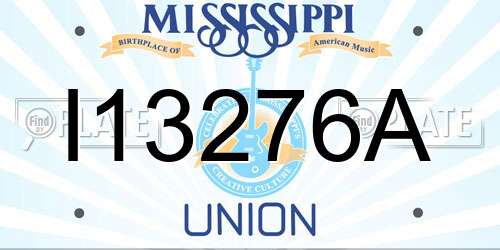 I13276A Mississippi License Plate