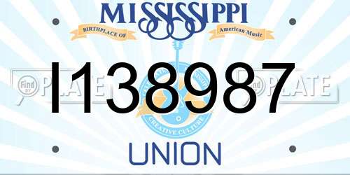 I138987 Mississippi License Plate