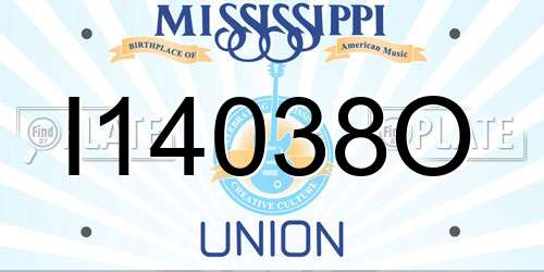 I14038O Mississippi License Plate