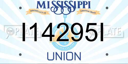 I14295I Mississippi License Plate