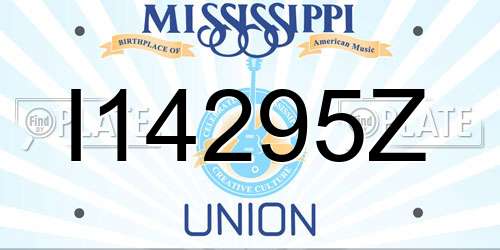 I14295Z Mississippi License Plate