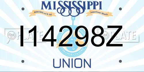 I14298Z Mississippi License Plate