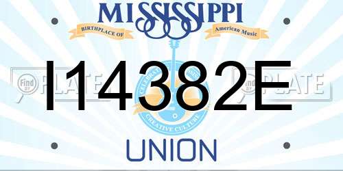 I14382E Mississippi License Plate