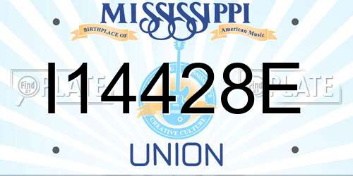 I14428E Mississippi License Plate