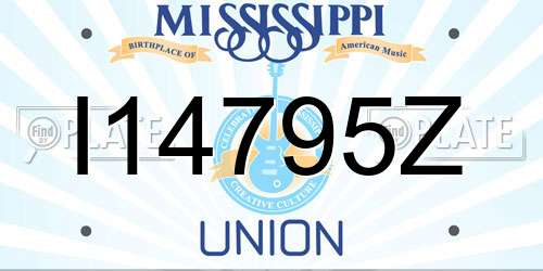 I14795Z Mississippi License Plate