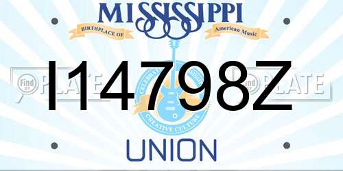 I14798Z Mississippi License Plate