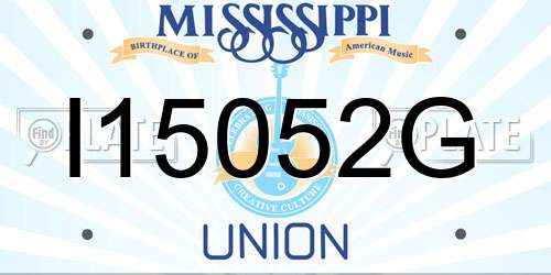 I15052G Mississippi License Plate