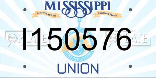 I150576 Mississippi License Plate