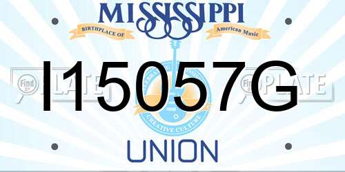 I15057G Mississippi License Plate