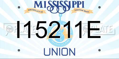 I15211E Mississippi License Plate