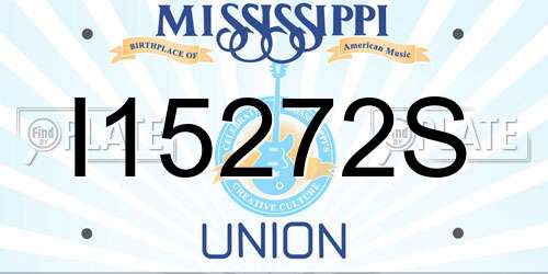 I15272S Mississippi License Plate
