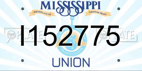 I152775 Mississippi License Plate