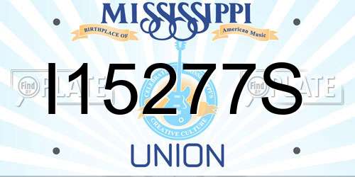 I15277S Mississippi License Plate