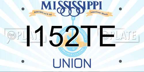 I152TE Mississippi License Plate