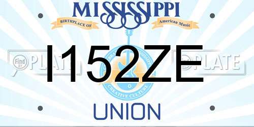 I152ZE Mississippi License Plate