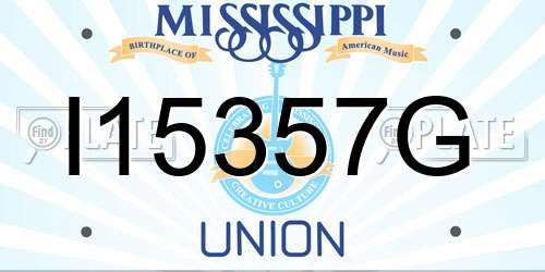I15357G Mississippi License Plate