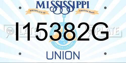 I15382G Mississippi License Plate
