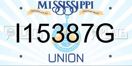 I15387G Mississippi License Plate