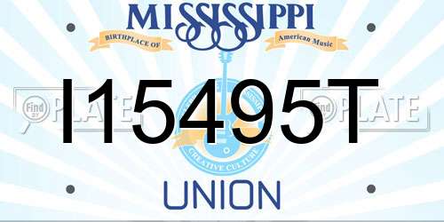 I15495T Mississippi License Plate