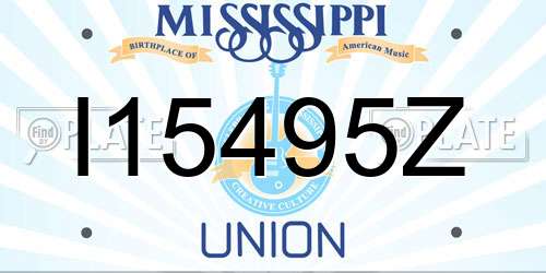 I15495Z Mississippi License Plate