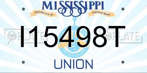 I15498T Mississippi License Plate
