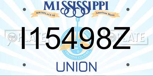 I15498Z Mississippi License Plate