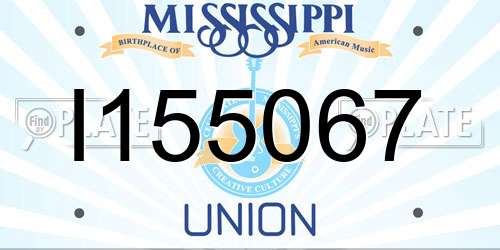 I155067 Mississippi License Plate