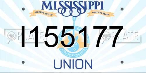 I155177 Mississippi License Plate