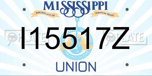 I15517Z Mississippi License Plate