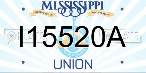 I15520A Mississippi License Plate
