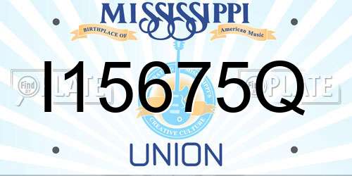 I15675Q Mississippi License Plate