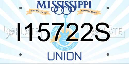I15722S Mississippi License Plate
