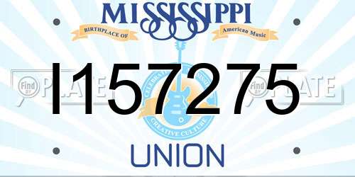 I157275 Mississippi License Plate