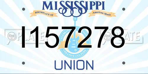 I157278 Mississippi License Plate