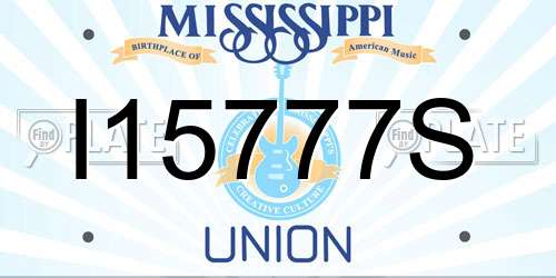 I15777S Mississippi License Plate