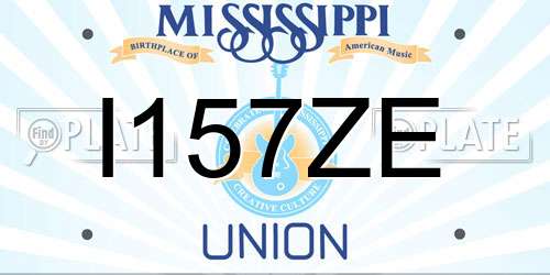 I157ZE Mississippi License Plate