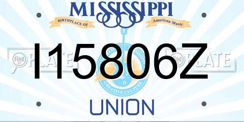 I15806Z Mississippi License Plate