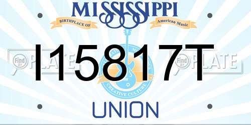 I15817T Mississippi License Plate