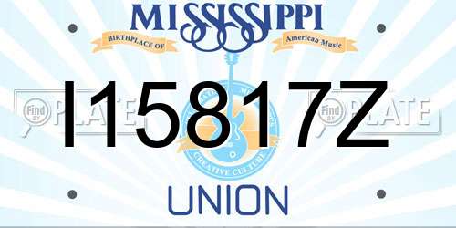 I15817Z Mississippi License Plate