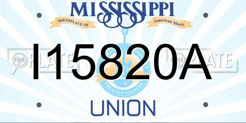 I15820A Mississippi License Plate