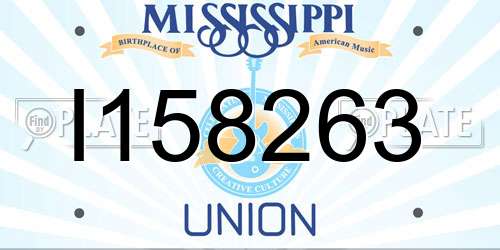 I158263 Mississippi License Plate