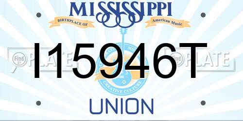 I15946T Mississippi License Plate