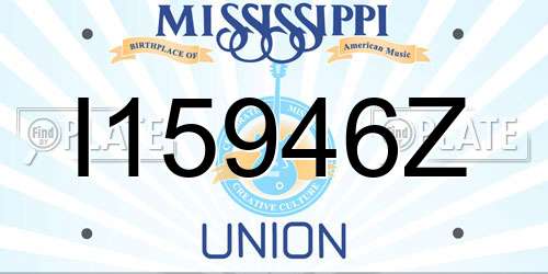 I15946Z Mississippi License Plate