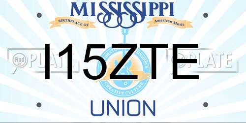 I15ZTE Mississippi License Plate