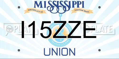 I15ZZE Mississippi License Plate