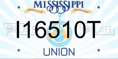 I16510T Mississippi License Plate