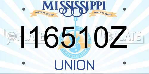 I16510Z Mississippi License Plate