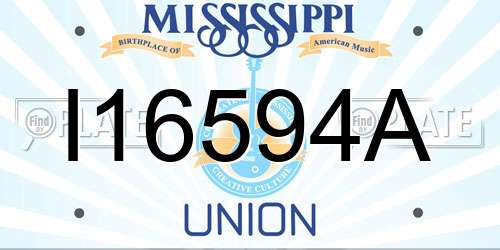 I16594A Mississippi License Plate