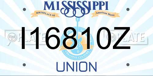 I16810Z Mississippi License Plate